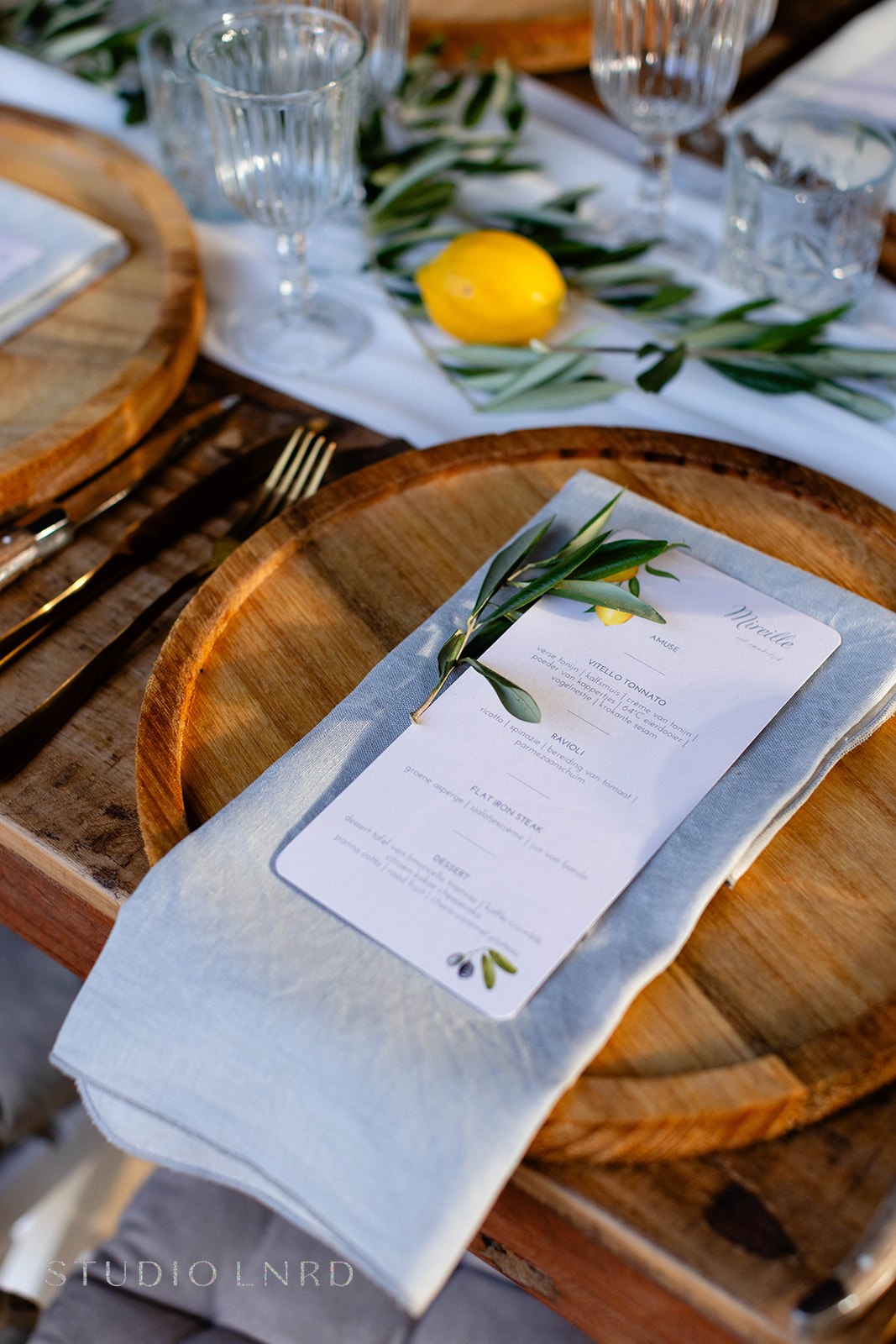 Diner details en aankleding